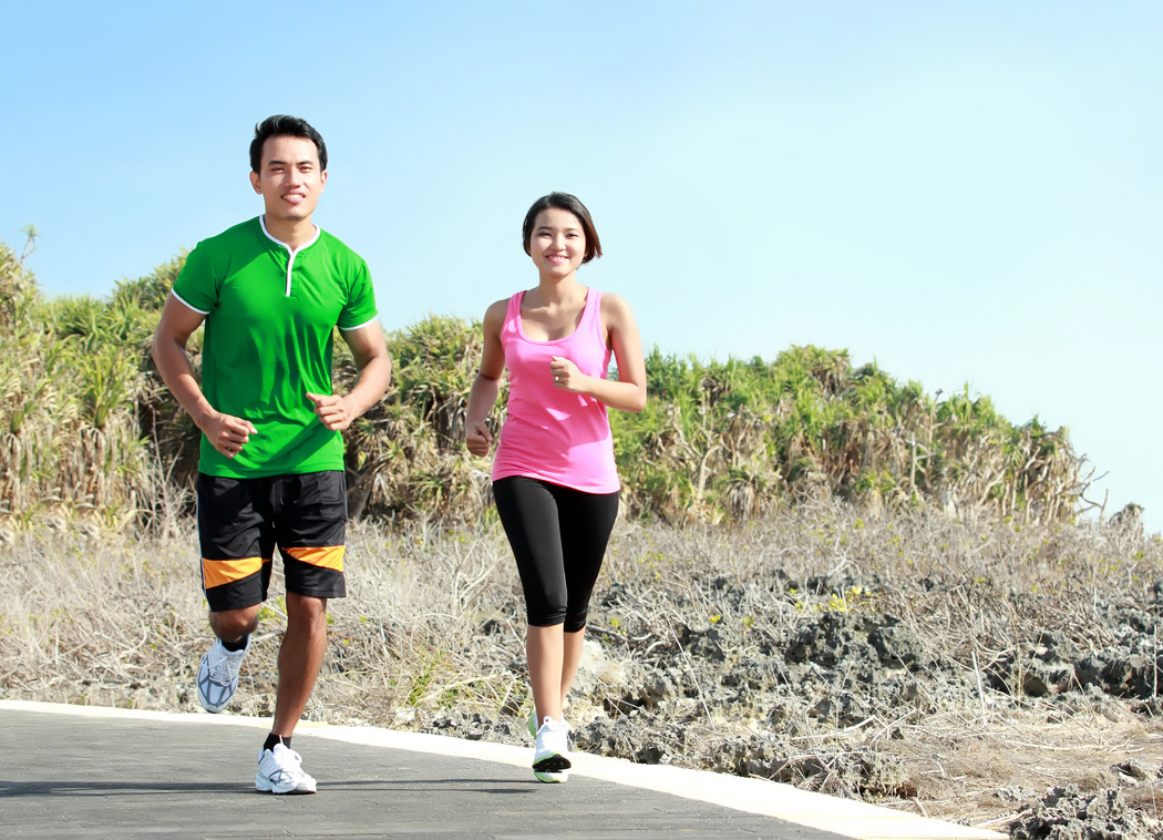 Young Couple Running 